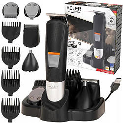 Машинка для стрижки волосся бездротова з дисплеєм 5в1 Adler AD 2943