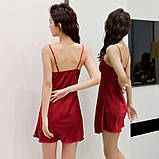 Жіночий атласний пеньюар з мереживом – елегантний одяг для дому, стильний подарунок для жінки, фото 9