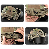 Захисне балістичне скло трансформер візор Wosport з кріпленням до шолома FAST койот, фото 6