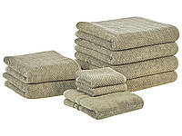 Набір із 9 бавовняних махрових рушників зеленого кольору MITIARO