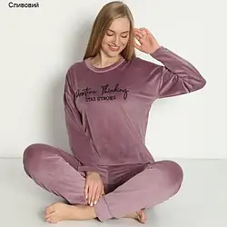 Велюрова м'яка піжама жіноча