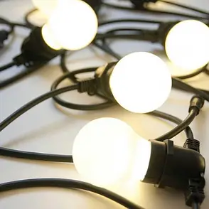 Гірлянда вулична Ретро Лампочки на 10 штук WARM Bulbs LED 50 і 5 метрів МХ 1-223 Теплий Білий, фото 1