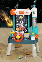 Дитячий ігровий автотренажер з кермом ZZ1439B "Космос" музика та світло, рухомі деталі, на батарейках