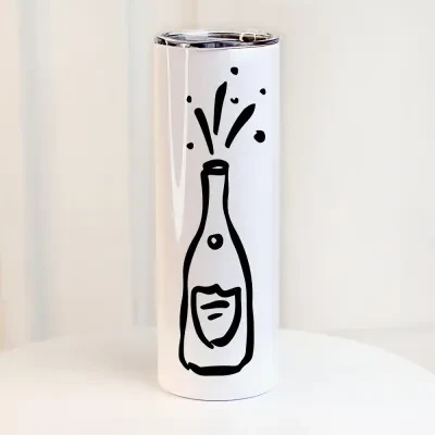 Термос (термочашка) з принтом Бризки шампанського, фото 1