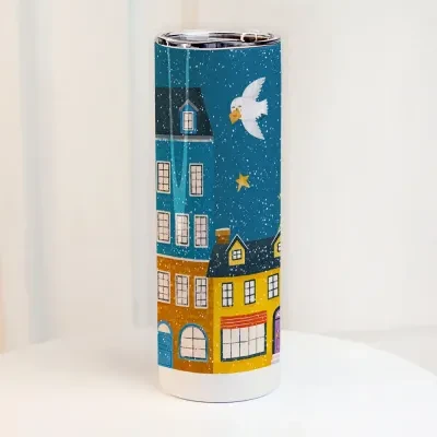 Термос (термочашка) з принтом Вам лист, фото 1