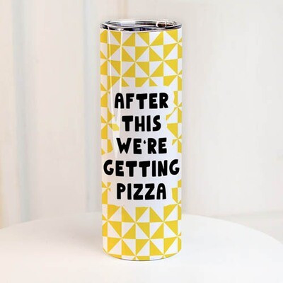 Термочашка з принтом After this we're getting pizza, фото 1