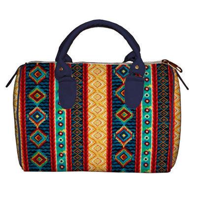 Сумка бочка Barrel Орнамент кольоровий, фото 1