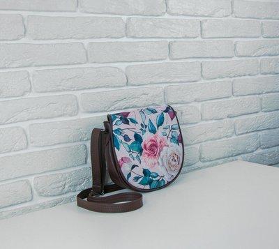 Молодіжна сумка Saddle Троянди на пудровому фоні, фото 1