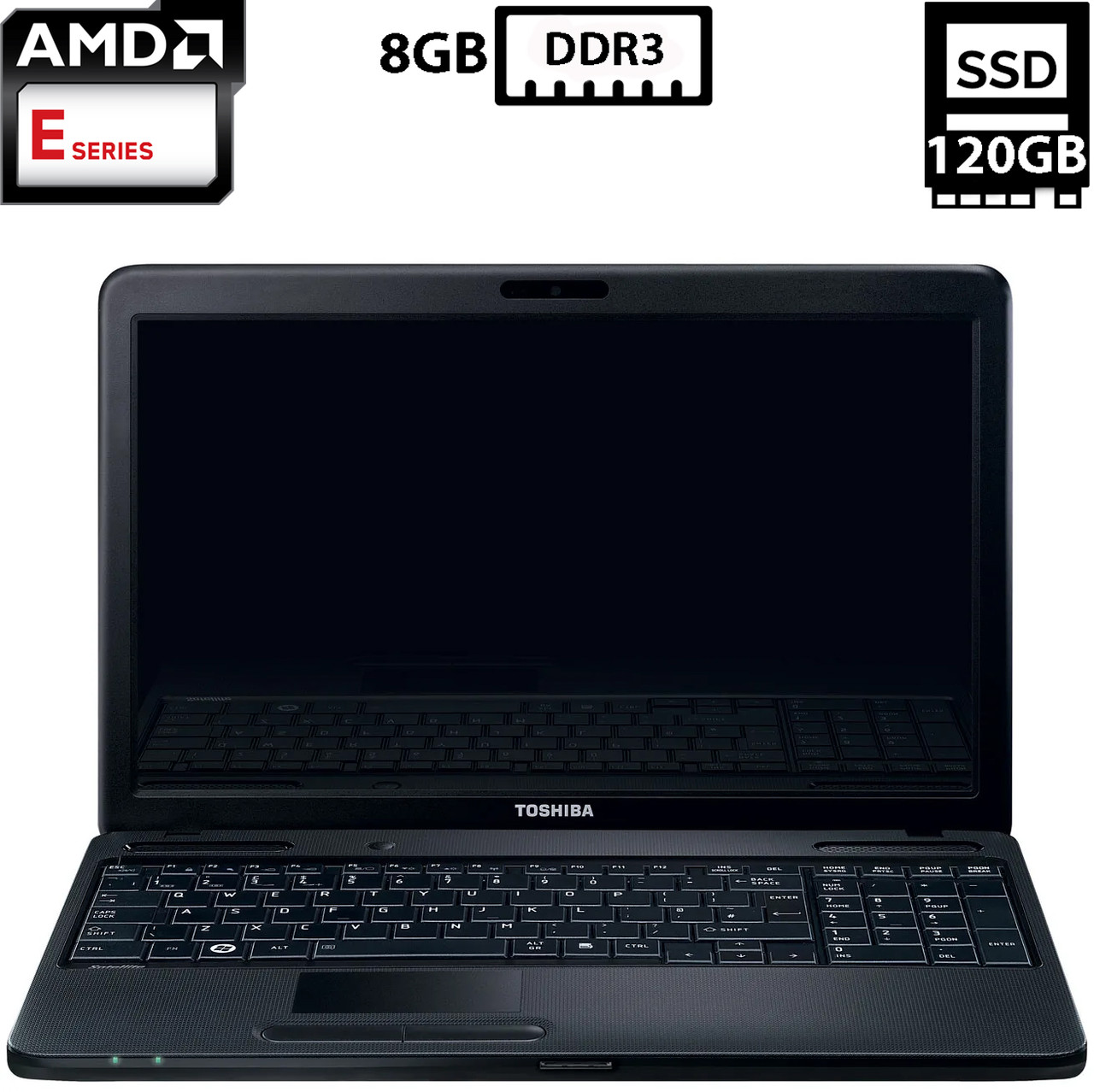 Ноутбук Tosiba Satellite C660D/15.6” TN 1366x786/AMD E-450 1.65GHz/8GB DDR3/SSD 120GB/AMD Radeon HD 6320 Б/В