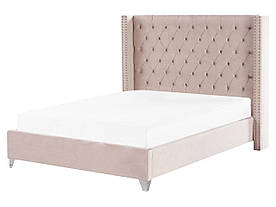 Ліжко Velvet EU King Size рожевого кольору LUBBON