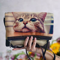 Сумка на плече жіноча Pretty Зацікавлений кіт