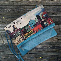 Сумка на плече жіноча Pretty Місто і пташки