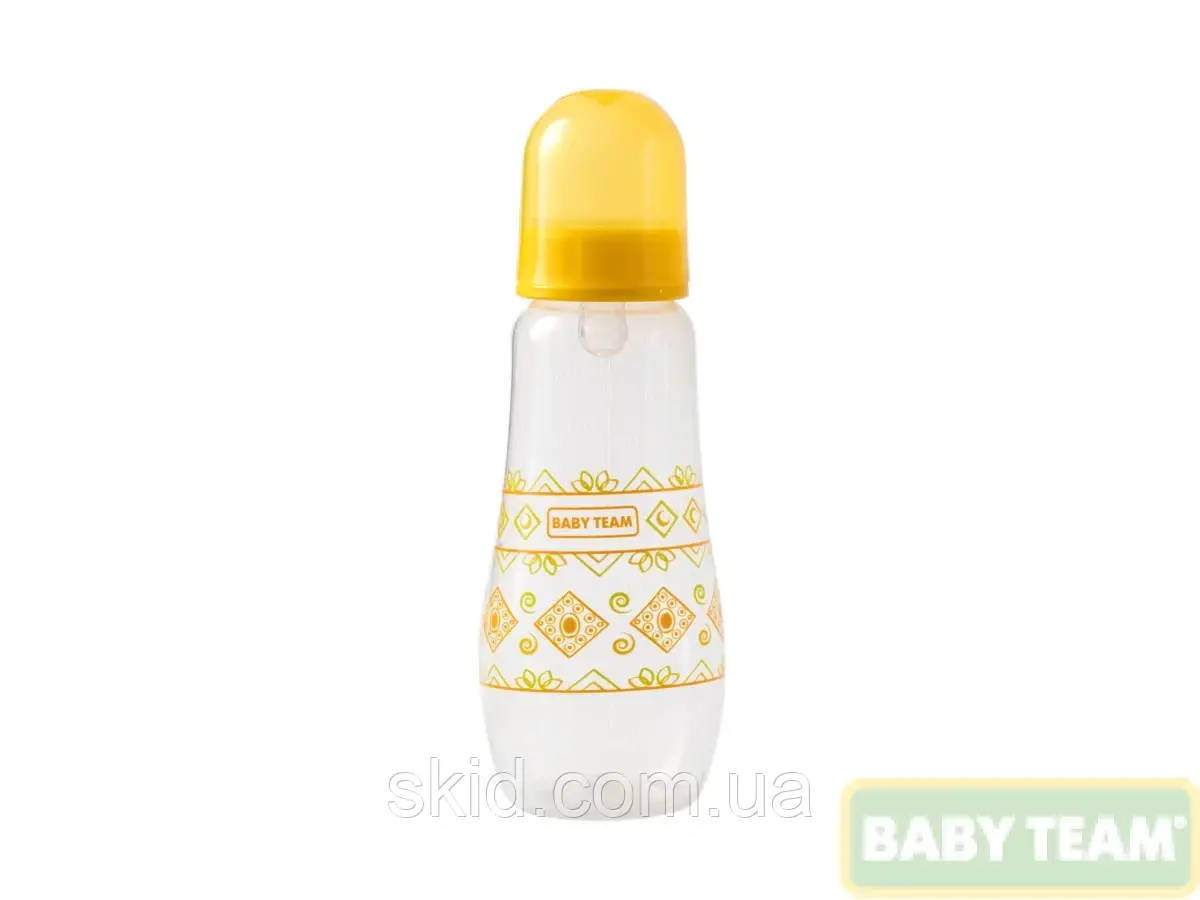 Пляшечка для годування з силіконовою соскою Baby team, 300 мл, 0+, арт. 1415