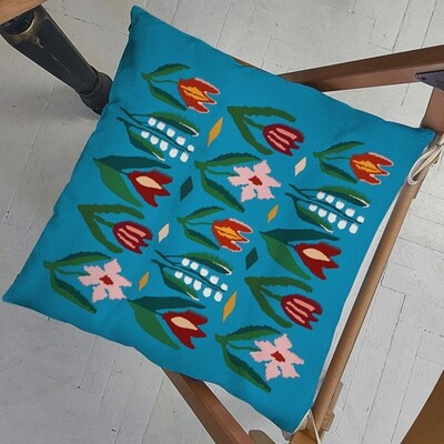 Подушка на стілець із зав'язками  Весна красна, фото 1