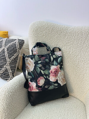 Міська сумка City Троянди на чорному фоні, фото 1