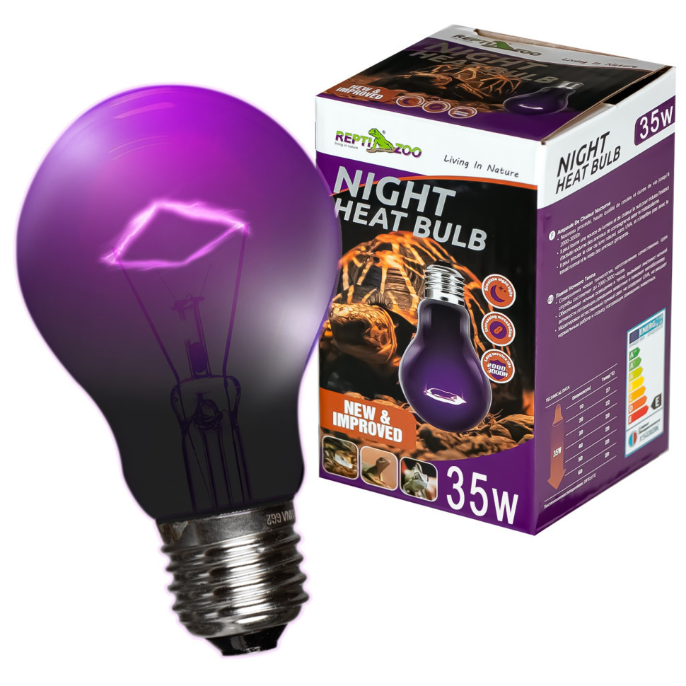 Нічна лампа з підігрівом Repti-Zoo Night Heat Bulb 35W для тераріумів без UVA (MHL35), фото 1
