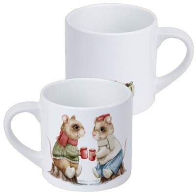 Чашка маленька Мишки п'ють гарячий шоколад, фото 1