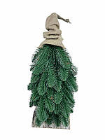 Елка искуственная литая 0,5м Штучка ялинка Зелена Новорічна Преміум якість Гном в шапці на березі 0,5м