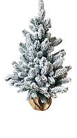 Елка искуственная заснеженная литая Штучка ялинка лита 0,5м Новорічна Преміум якість в горщику