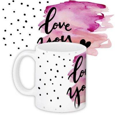 Чашка з принтом Love you, фото 1
