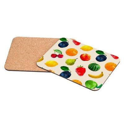 Підставка під гаряче 25х19 см (корок) Ягоди і фрукти, фото 1
