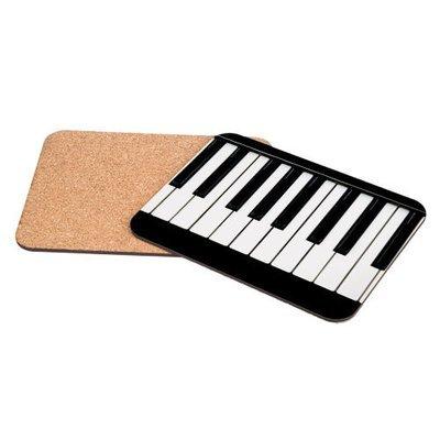 Підставка під гаряче 25х19 см (корок) Клавіші піаніно. Музика, фото 1