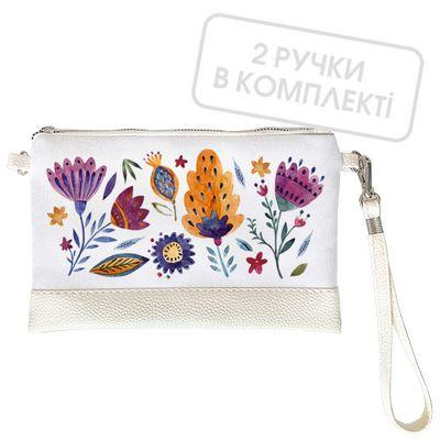 Клатч через плече Намальовані квіти, фото 1