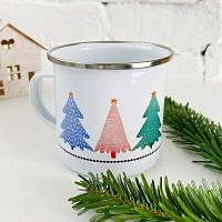 Чашка металева Camper Ялинки