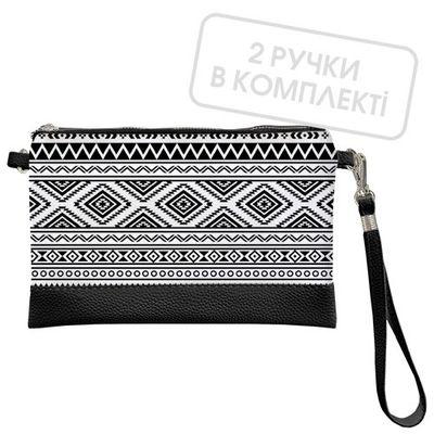 Клатч через плече Чорно-білий орнамент, фото 1