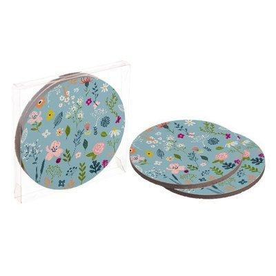 Підставки під гаряче Coaster (корок) Квіточки, фото 1