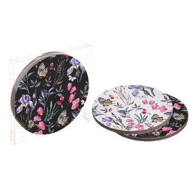 Підставки під гаряче Coaster (корок) Метелики в квітах, фото 1