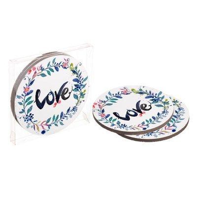 Підставки під гаряче Coaster (корок) Love, фото 1