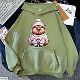 Жіноче худі з милим принтом капібари, фото 5