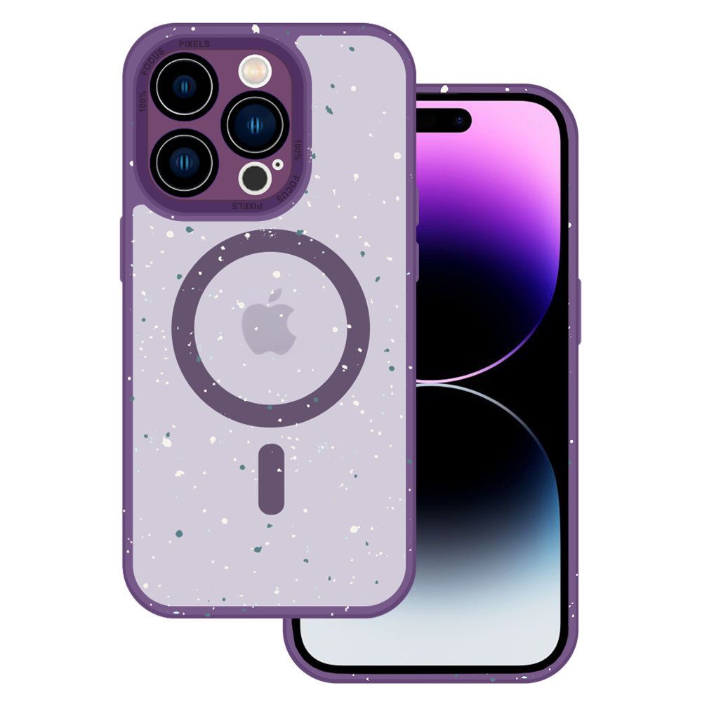 Чохол для Apple iPhone 14 Pro Max | MagSafe Composite Matte Splash (deep purple)