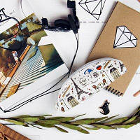 Пенал-косметичка Париж. Білий фон