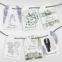 Подарункові бірки, 6 шт, Весілля