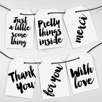 Подарункові бірки, 6 шт, Побажання