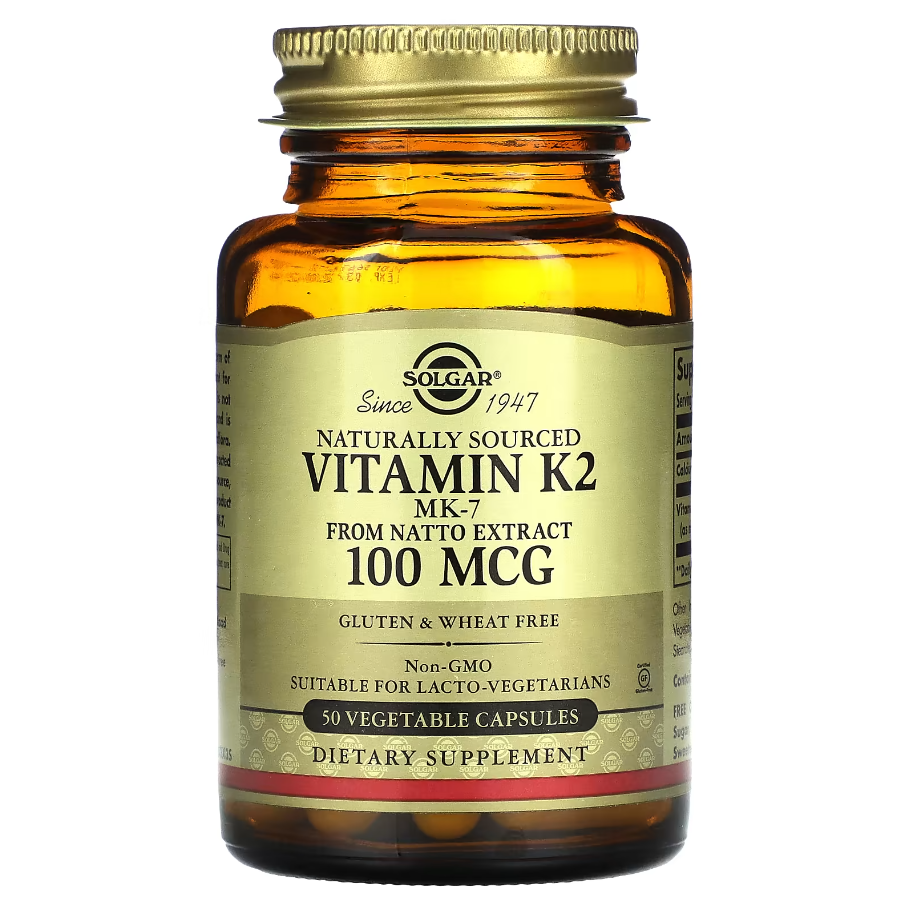 Naturally Sourced Vitamin K2 100 мкг Solgar 50 капсул, фото 1