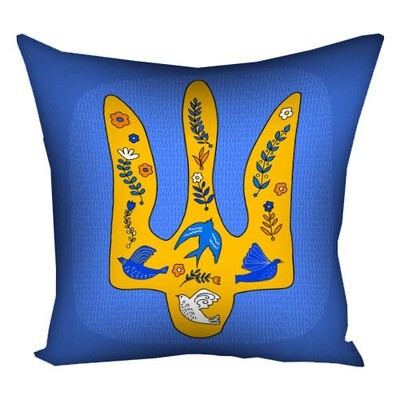 Наволочка для подушки 40х40 см Тризуб, фото 1