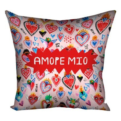 Подушка з принтом 40х40 см Аморе міо, фото 1