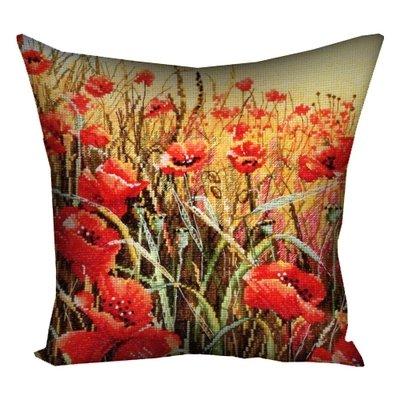 Наволочка для подушки 40х40 см Макове поле, фото 1