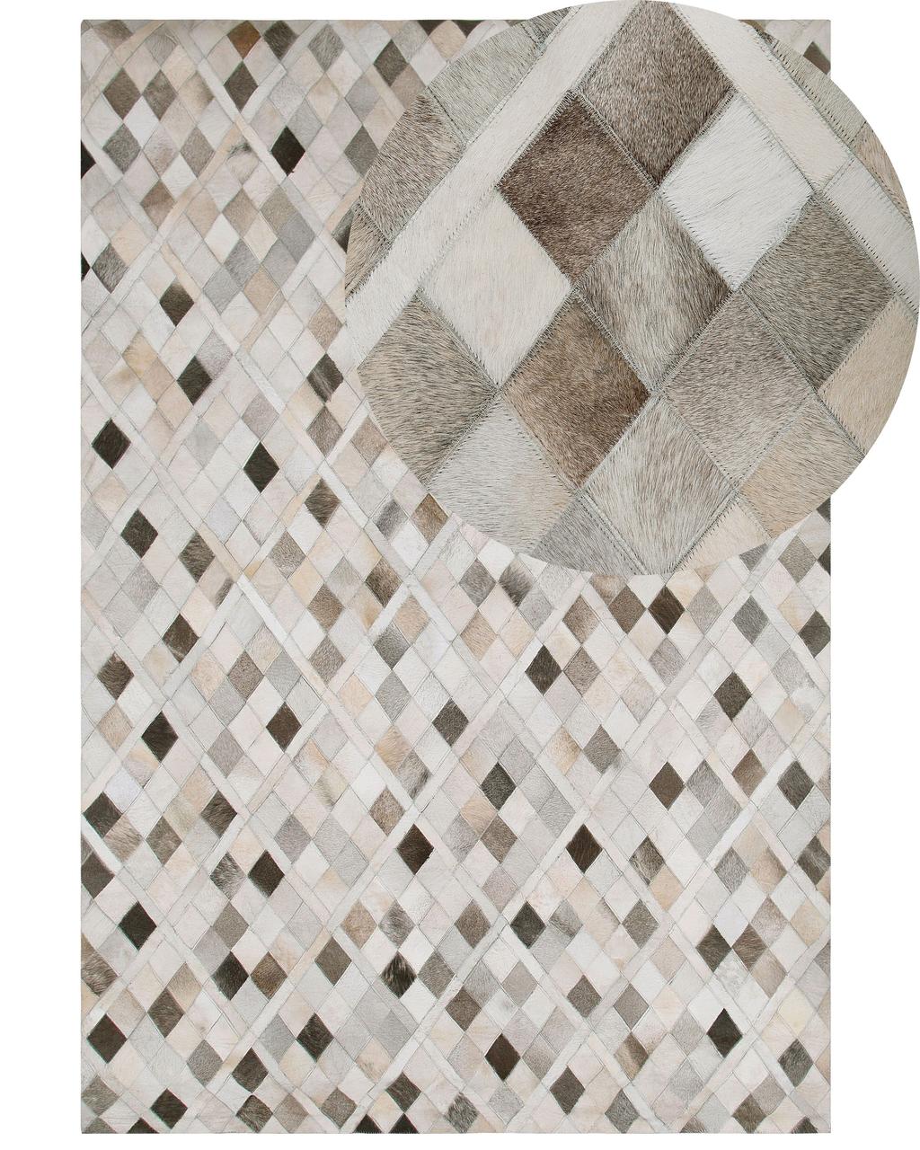 Килимок з волової шкіри 140 x 200 см Різнокольоровий HIRKA, фото 1