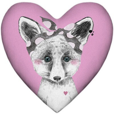 Подушка серце Лисичка в бандані, фото 1