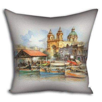 Наволочка для подушки 30х30 см Міський пейзаж, фото 1