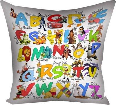 Наволочка для подушки 30х30 см Англійська абетка, фото 1