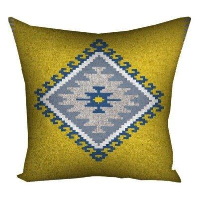 Наволочка для подушки 30х30 см Сірий сюжет на жовтому тлі, фото 1