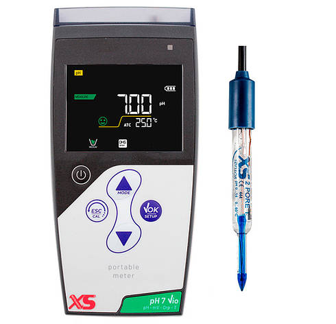 PH-метр для харчових продуктів (з гострим електродом 2 Pore) XS Instruments pH 7 Vio FOOD, фото 1