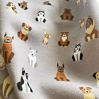 Тринитка з начосом футер преміум класу на флісі діджитал принт собачки