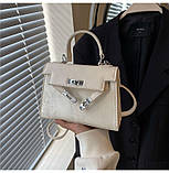 Жіноча сумка 032 крос-боді на ремінці біла, фото 2
