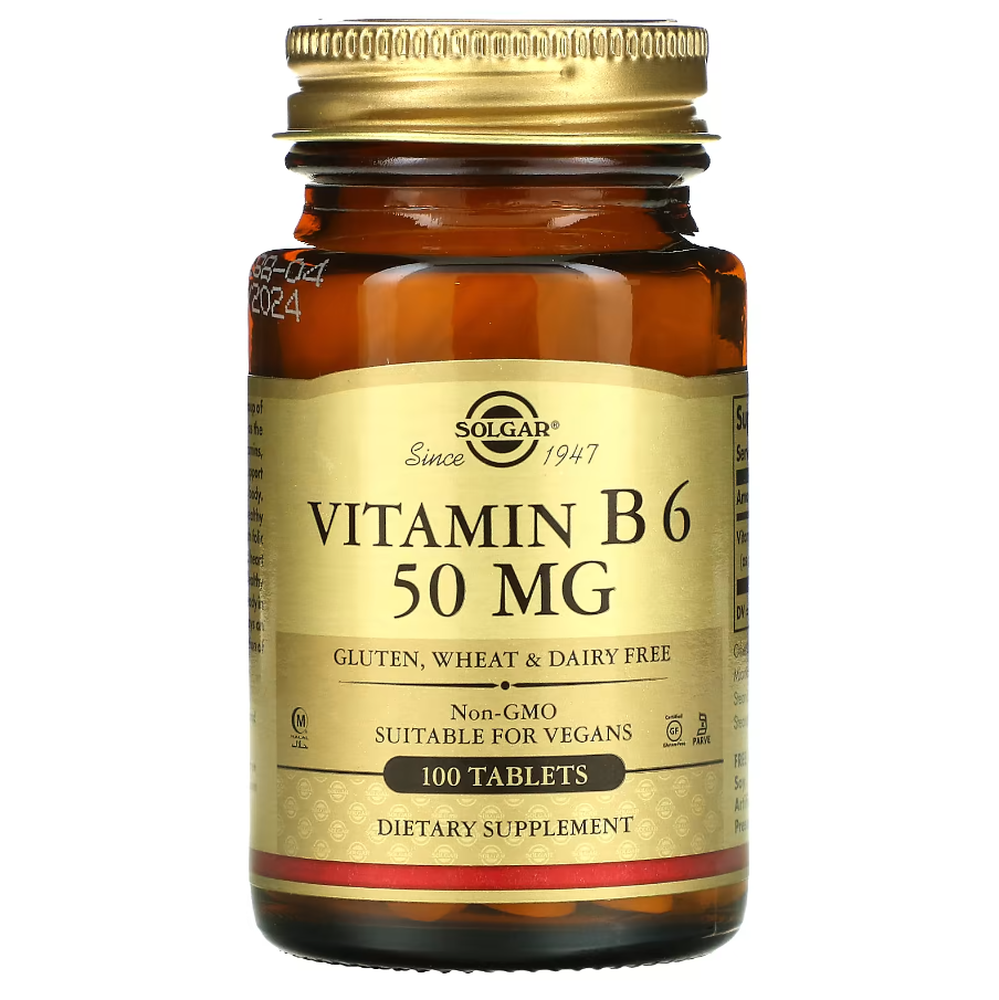 Vitamin B6 50 мг Solgar 100 таблеток, фото 1